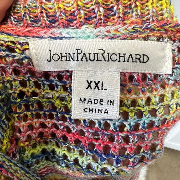John Paul Richard Textured Knit Striped Sweater Size XXL - Picture 8 of 9